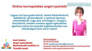 Online korrepetálás angol nyelvből