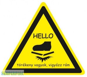 Törékeny matrica több féle