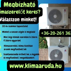 Klímák telepítése klíma tisztítás karbantartás