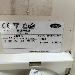 Carrier 35KW inverter hűtő fűtő klíma légkondi használt