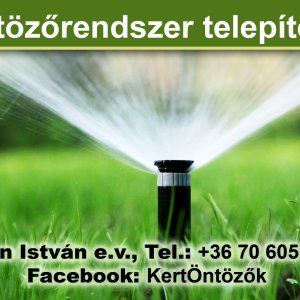 Öntözőrendszer tervezése kivitelezése