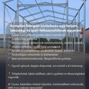 Komplex fémipari kivitelezés egy helyen