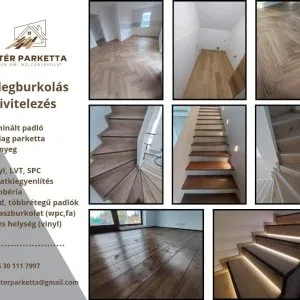 Melegburkolás parkettázás