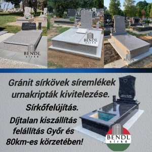 Sírkőmunkák Gránit sírkövek kivitelezése