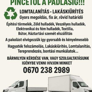 Sitt és szemét szállitás Hagyaték kiürítése
