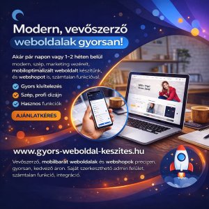 Vevőszerző WEBOLDAL WEBSHOP készítés Gyorsan 5 nap alatt