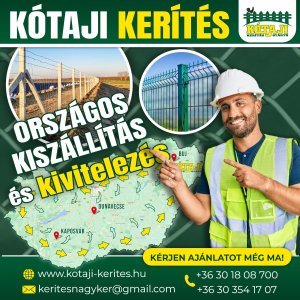 Kerítésépítés kivitelezés drótkerítés vadháló kerítés oszlop