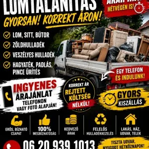 Lomtalanitás ingatlan kiürités országosan 06209391013
