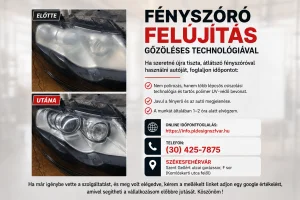 Fényszóró búra felújítás gözöléssel Fényszóró búra felújítás gözöléssel