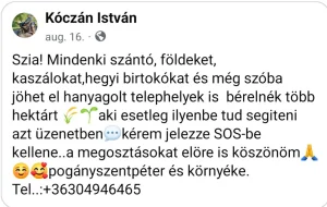 Keresek szántó kaszáló hegyi birtokot