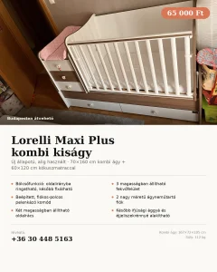 Lorelli Maxi plusz kombi baba kiságy