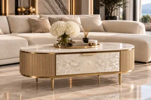 Arany Glamour dohányzóasztal 120 70 46 cm Arany Glamour dohányzóasztal 120 70 46 cm