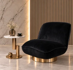 Glamour bársony pihenőfotel arany talppal Glamour bársony pihenőfotel arany talppal