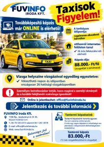 Taxivezető továbbképzés ONLINE