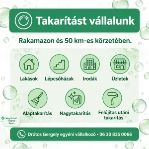 Lakás és irodatakarítás Rakamaz