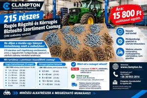 Clampton rugós rögzítő szortiment 215 darab Clampton rugós rögzítő szortiment 215 darab