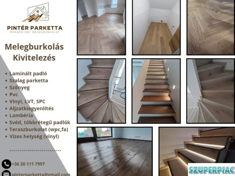 Melegburkolás parkettázás