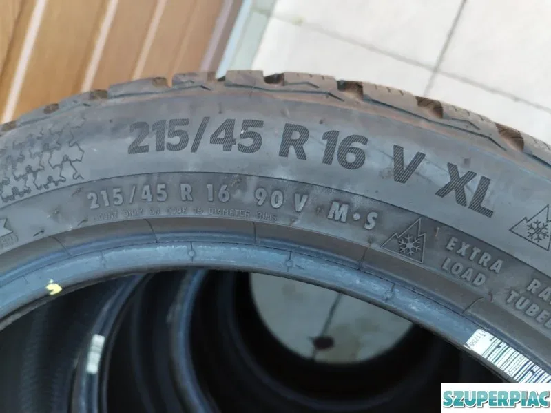 215 45 16 continental 21545 R 16 téli gumi garnitura újszerű