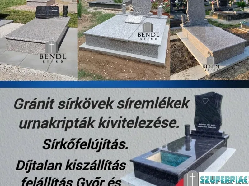 Gránit sírkövek sírrmlékek urnakripták