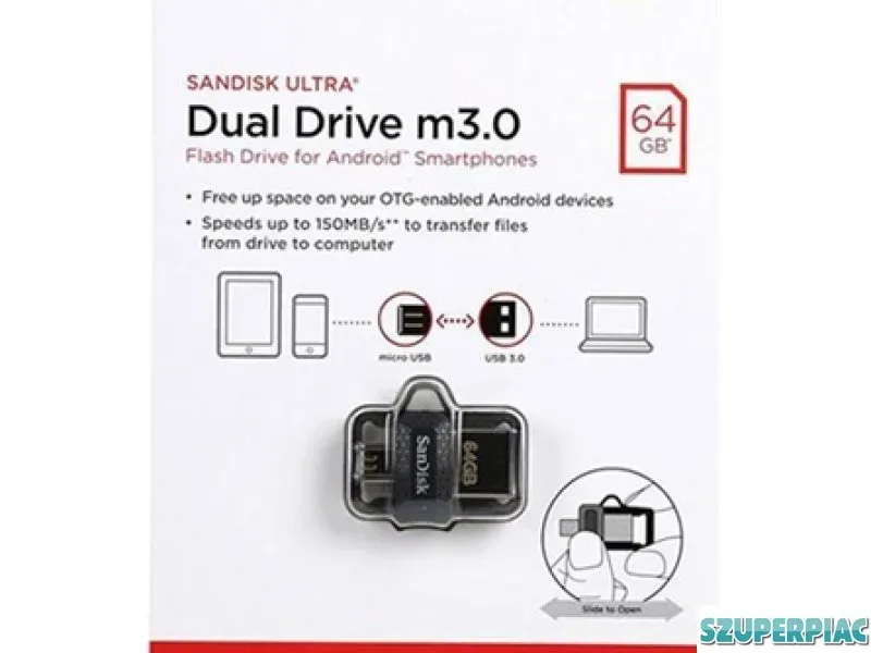 Sandisk 64GB Ultra Dual USB 30 Micro USB OTG pendrive