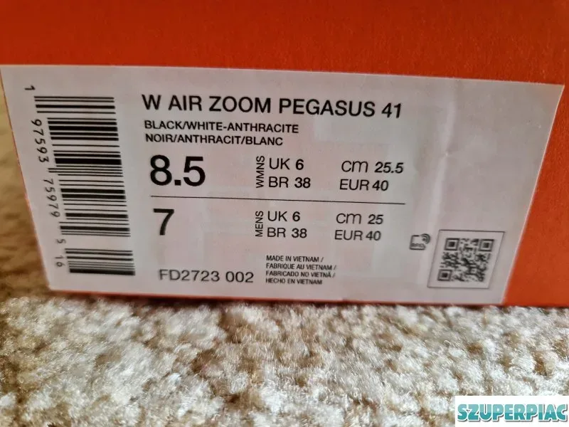 Nike air pegasus zoom női futócipő új méret 40