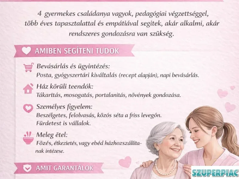 Idős gondozást vállalok Esztergomban és környékén