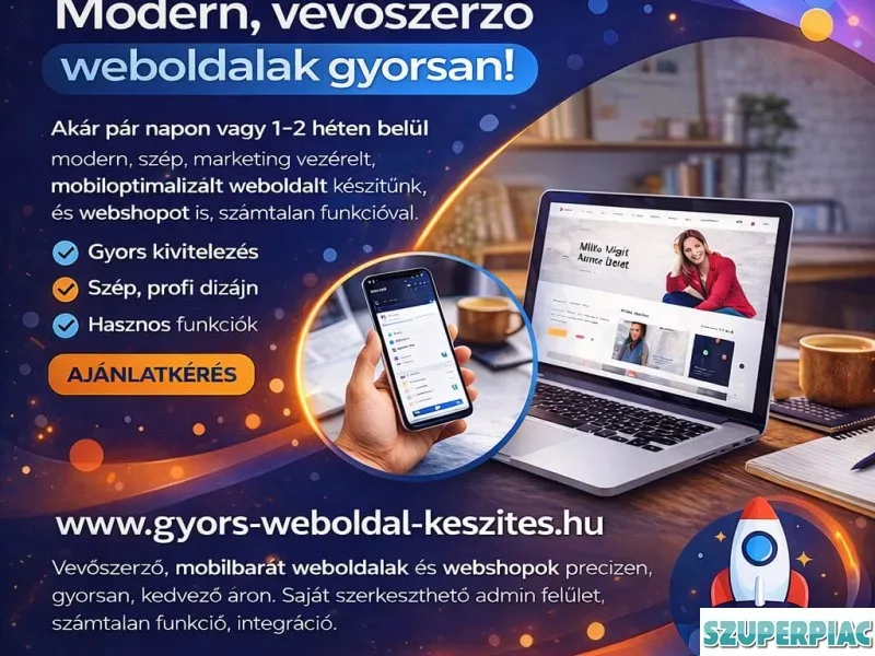 Vevőszerző WEBOLDAL WEBSHOP készítés Gyorsan 5 nap alatt