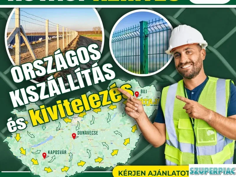 Kerítésépítés kivitelezés drótkerítés vadháló kerítés oszlop