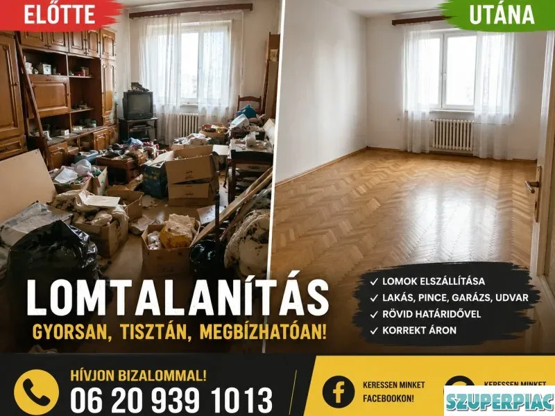 Lomtalanitás és ingatlan kiüritést vállalunk országosan