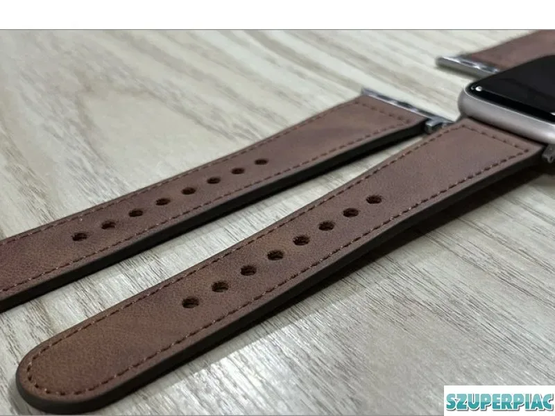 Apple Watch barna színű bőr óraszíj