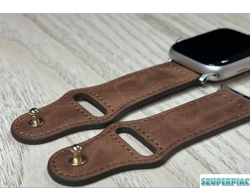 Apple Watch barna színű bőr óraszíj