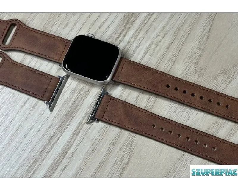 Apple Watch barna színű bőr óraszíj