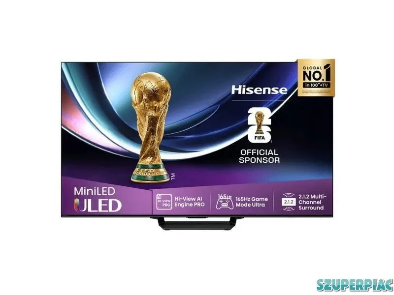 Hisense 85U7Q Pro UHD Smart Miniled TV sötétszürke 215 cm