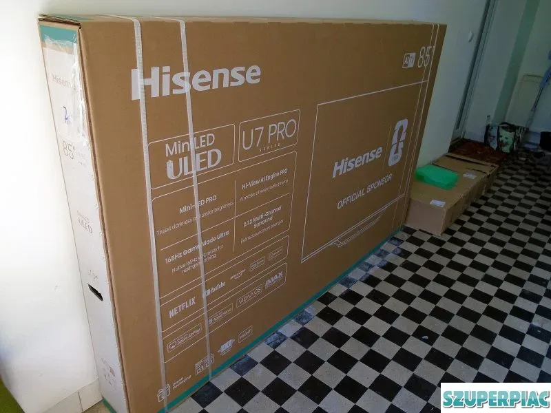 Hisense 85U7Q Pro UHD Smart Miniled TV sötétszürke 215 cm