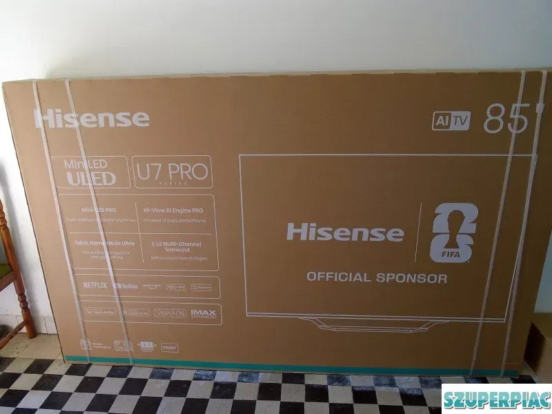 Hisense 85U7Q Pro UHD Smart Miniled TV sötétszürke 215 cm