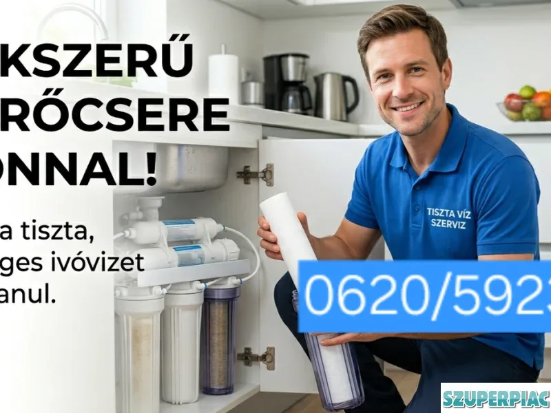 Víztisztító karbantartásbeüzemelés