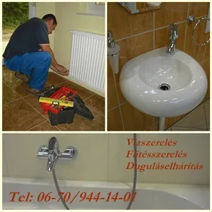 Vízszerelő, fűtésszerelő Vízszerelő, fűtésszerelő