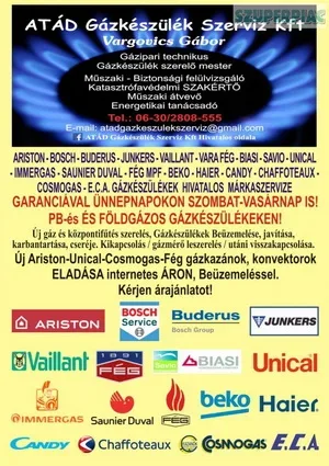 Gázkészülék Szakszerviz