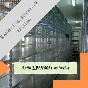 Polcösszeszerelés kétheti kifizetéssel a 9 kerületben Polcösszeszerelés kétheti kifizetéssel a 9 kerületben