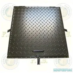 Aknafedő lakatolható aknafedlap kerettel 80x80 cm nyitható feket Aknafedő lakatolható aknafedlap kerettel 80x80 cm nyitható feket