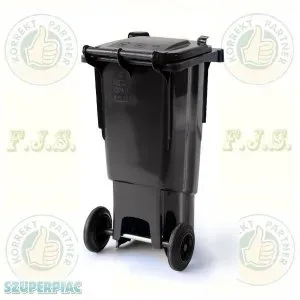 Kuka 60 L Fekete Kültéri Kerekes Háztartási Szemetes Kuka 60 L Fekete Kültéri Kerekes Háztartási Szemetes