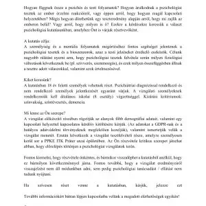 kutatásban való részvétel