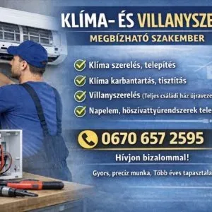 Villanyszerelés Klímaszerelés Villanyszerelés Klímaszerelés