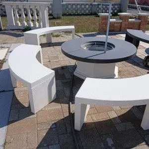 Modern minimál műkő szalonnasütő Modern minimál műkő szalonnasütő